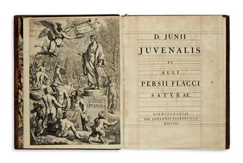 BASKERVILLE PRESS.  Juvenalis, Decimus Junius; and Persius Flaccus, Aulus Satyrae.  1761.  Extra-illustrated.